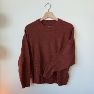Gap Rust Orange-Red Wool Blend Sweater